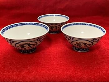 Amazon.co.jp: 飛騨高山 渋草焼 芳国舎 竜間取御飯茶碗 大小小3